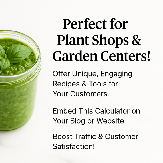 ttract customers with a powerful pesto recipe tool designed for gardening centers and herb shops. Fresh pesto made easy! Available on Etsy Healingharvestlog.com