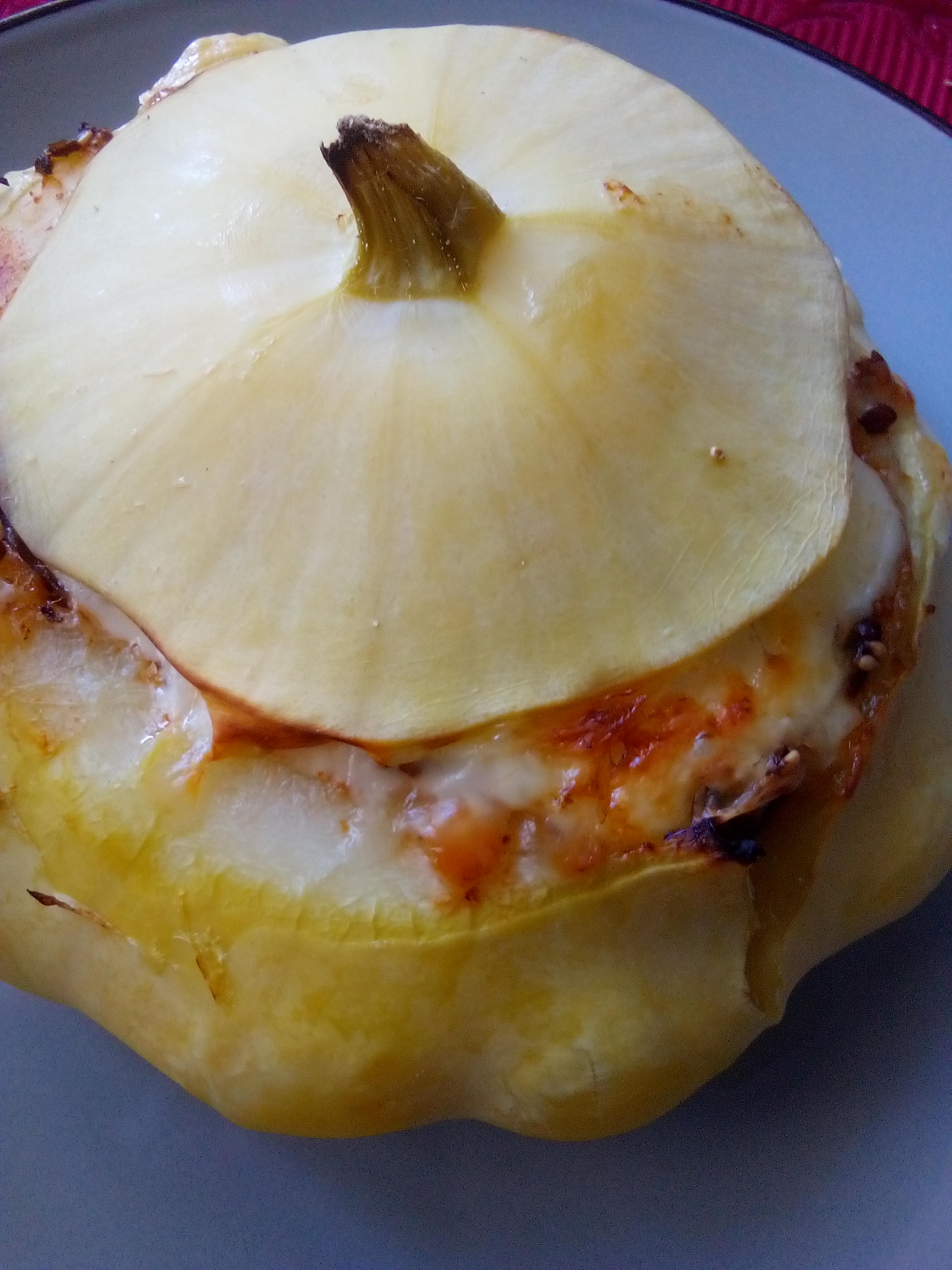 High Protein Vegetarian
Oven-baked stuffed summer squash with ground beef and mushrooms
