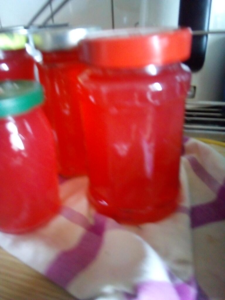 Healthy homemade berry juice made from fresh currants, raspberries, and blackberries