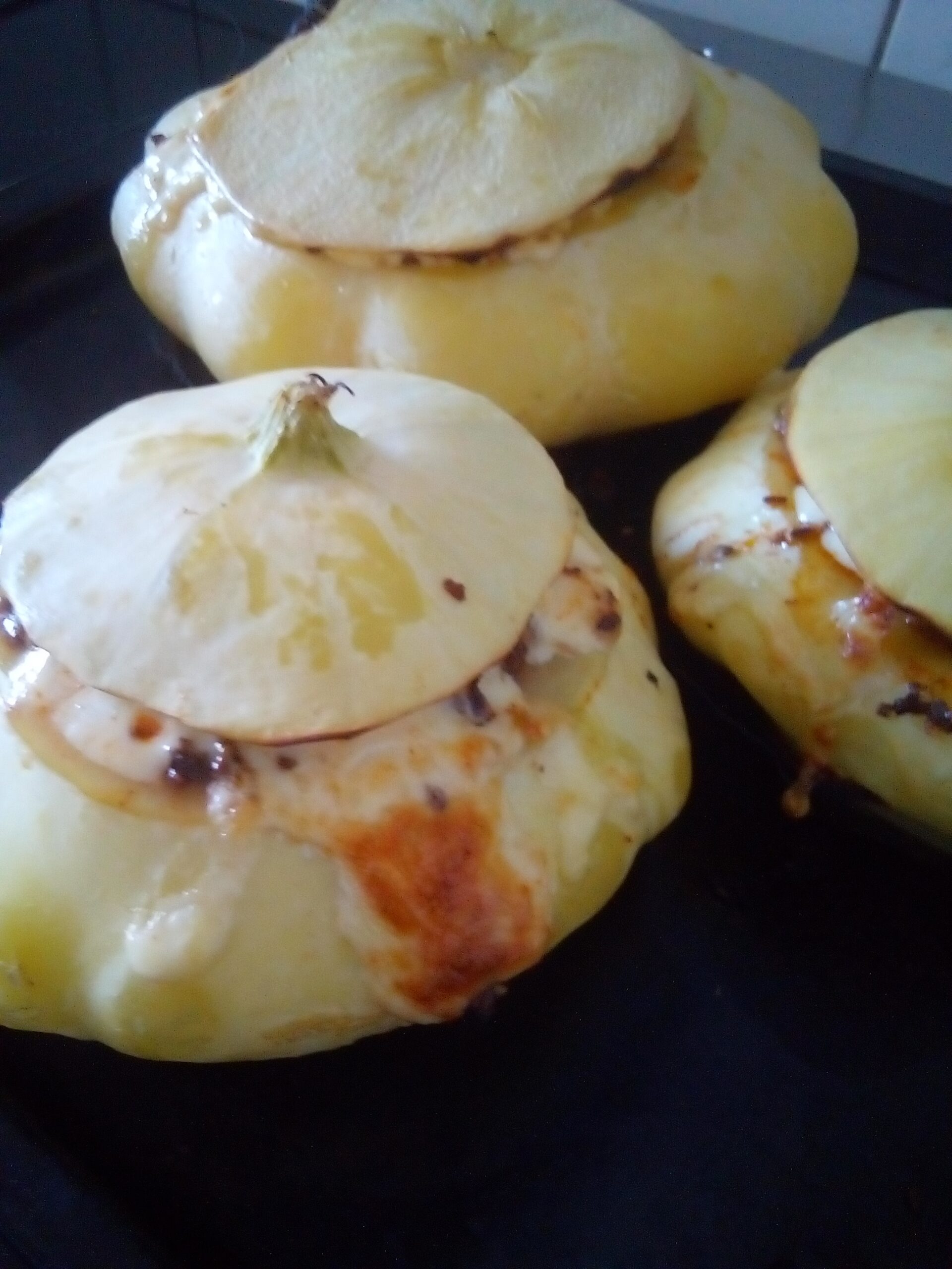 Healthy squash dinner filled with beef and mushrooms