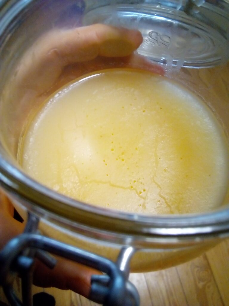 9.	Step-by-step process showing how to filter rendered goose fat.