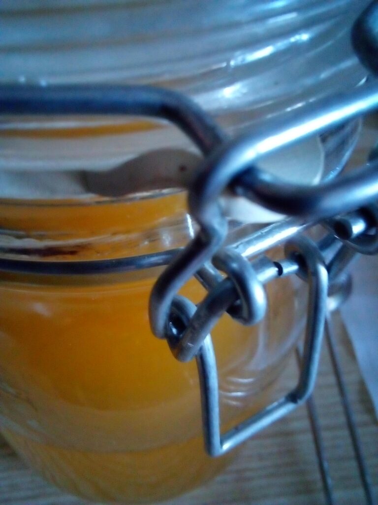 15.	Cleaning goose fat after rendering by filtering out residue.