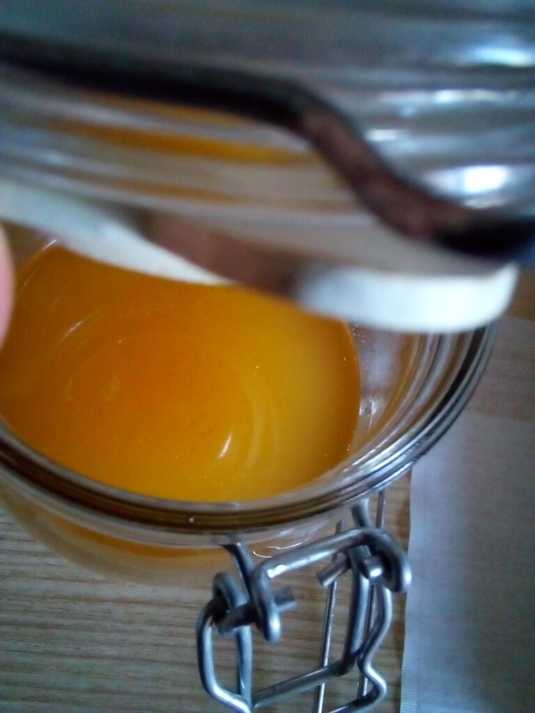 16.	Preparing goose fat for storage by filtering it properly.